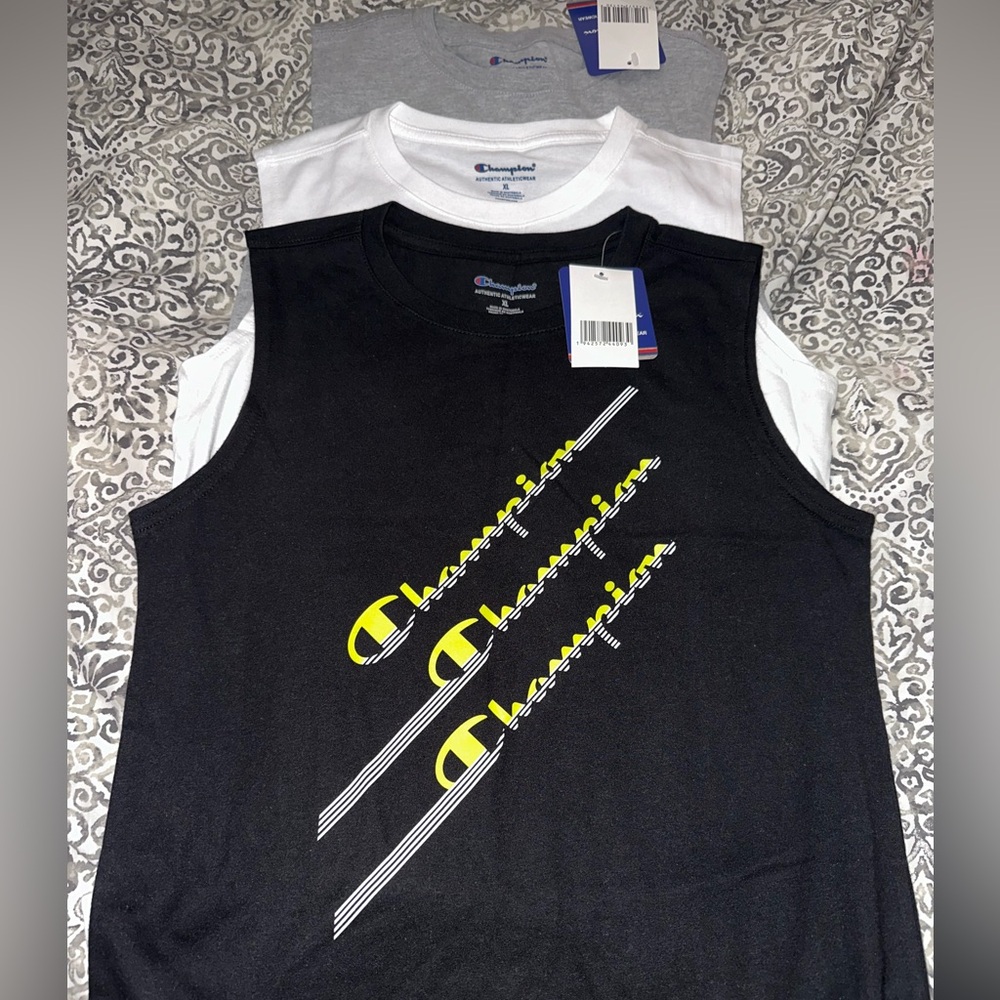 Boys Champion Sleeveless 3PACK active shirts